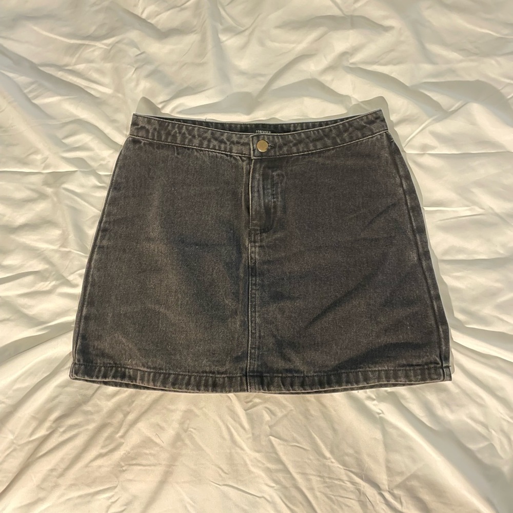 Denim pencil skirt